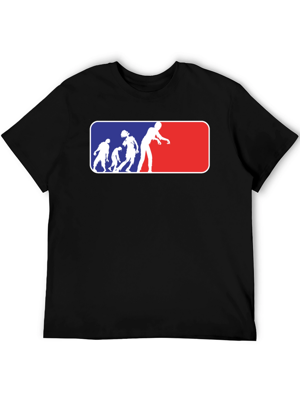 Zombie Evolution T-Shirt - Blue and Red Design