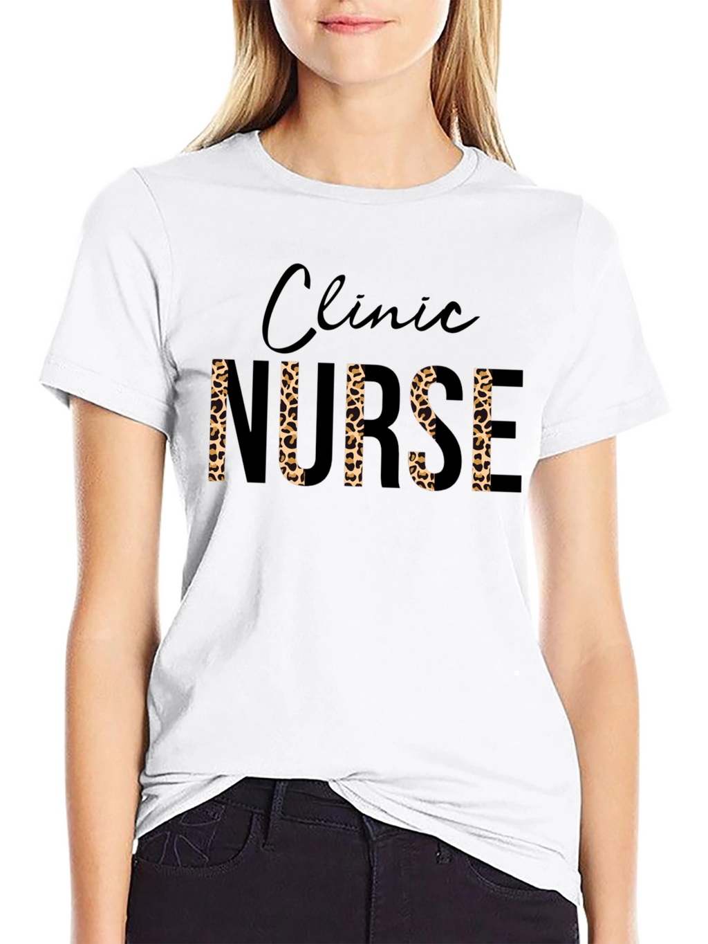 Clinic Nurse Leopard Print T-Shirt