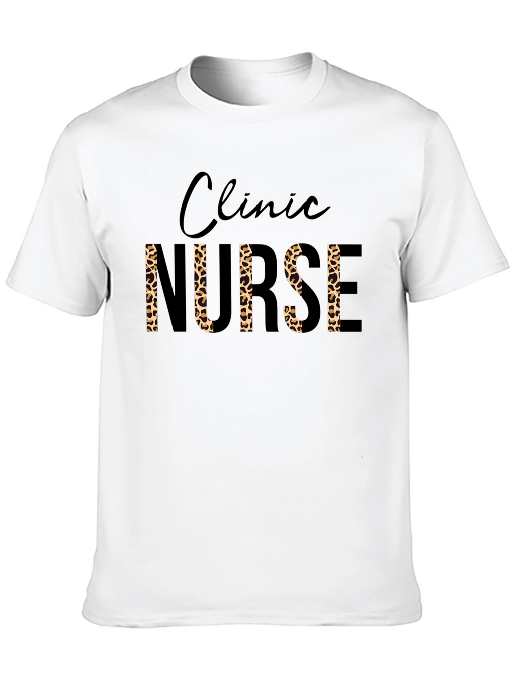 Clinic Nurse Leopard Print T-Shirt