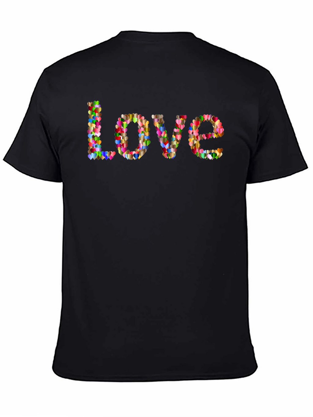 Heart Love T-Shirt - Mens Black Tee