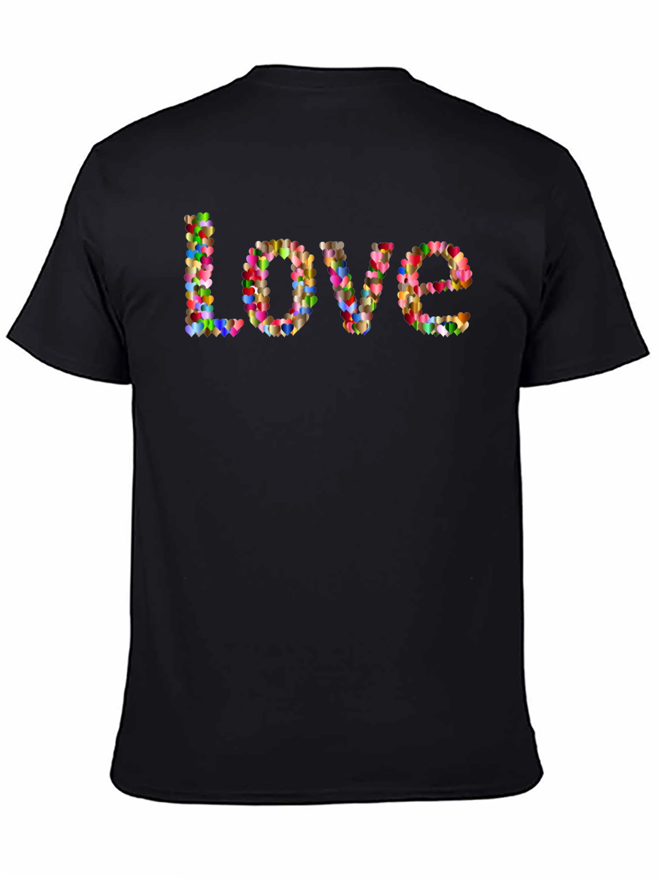 Heart Love T-Shirt - Mens Black Tee