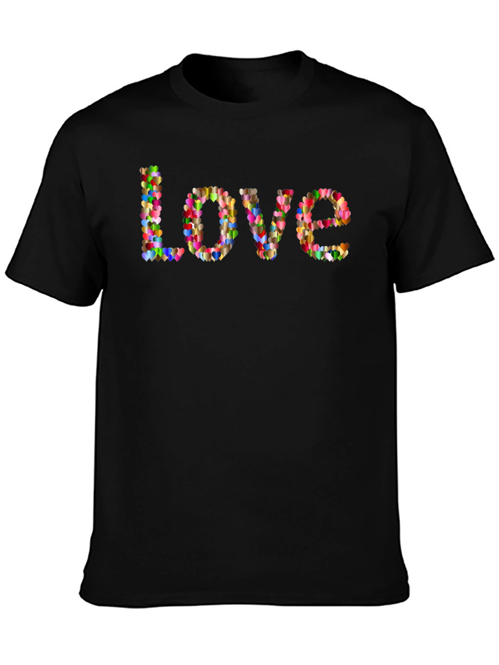 Heart Love T-Shirt - Mens Black Tee