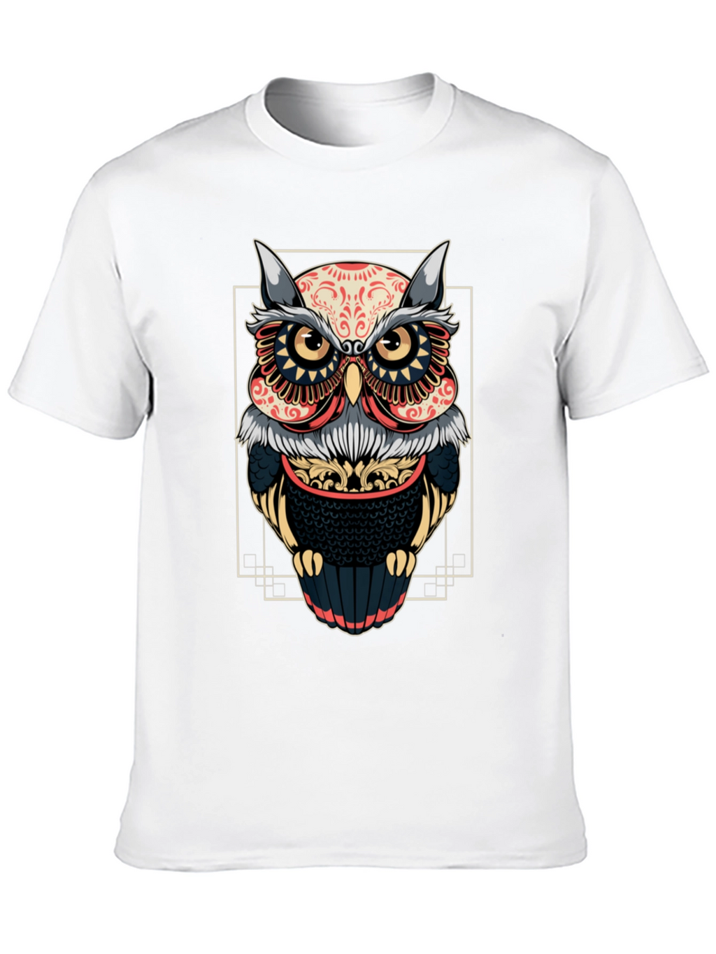 Owl Graphic Black T-Shirt - Stylish Bird Design
