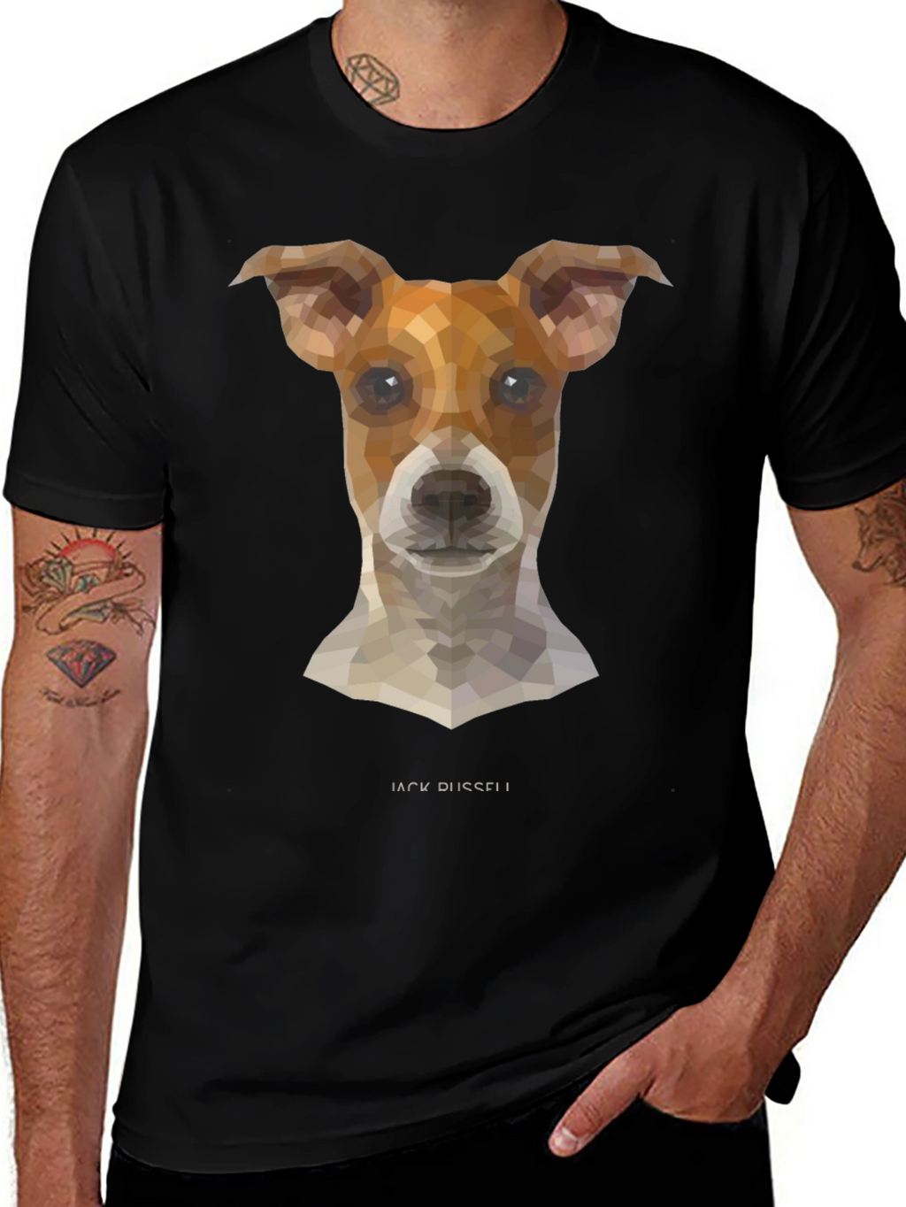 Geometric Jack Russell T-Shirt