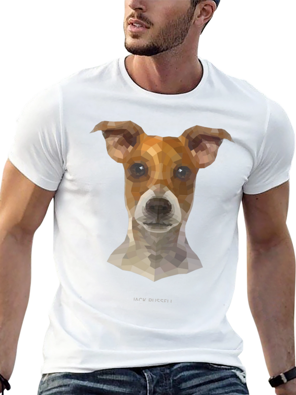 Geometric Jack Russell T-Shirt