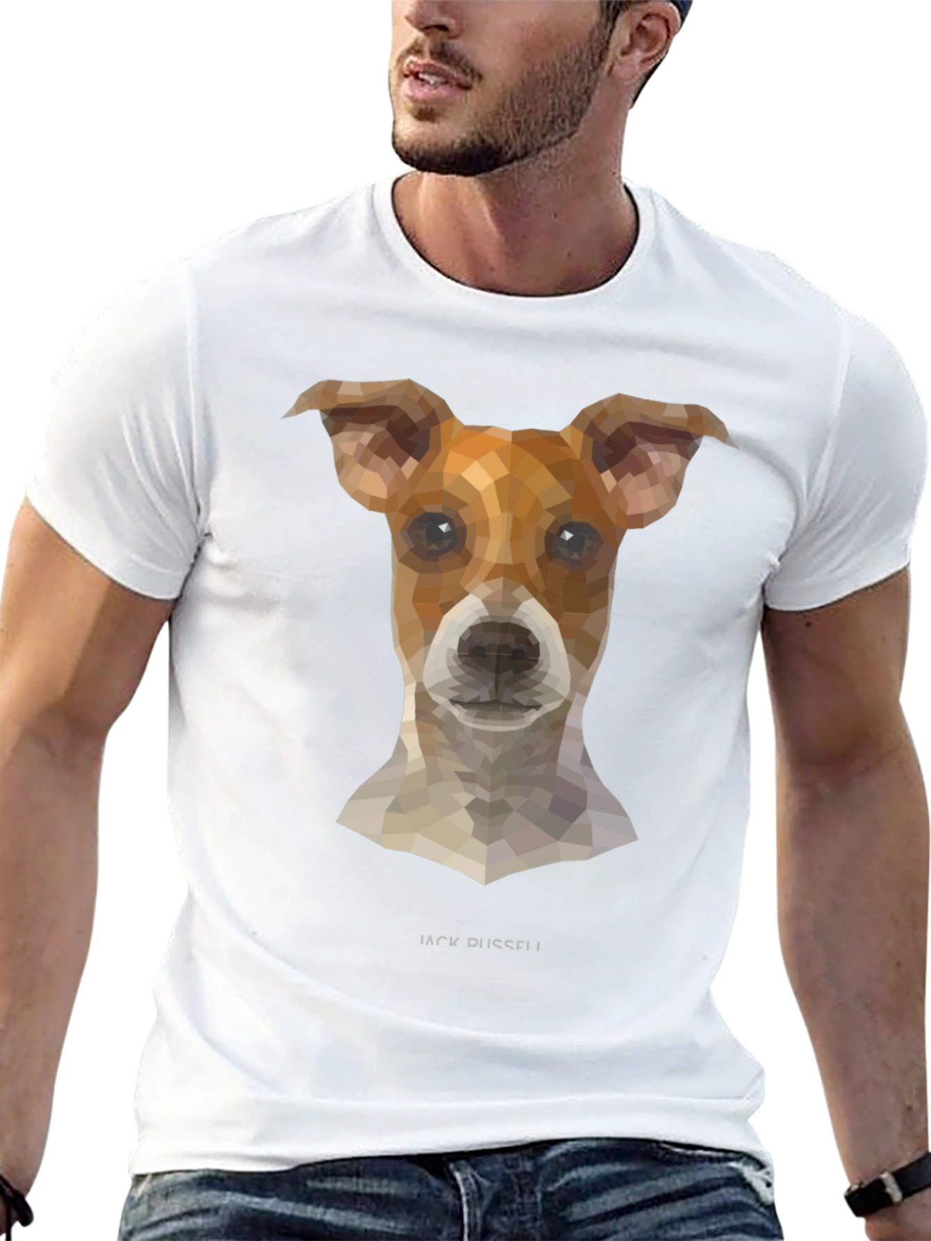 Geometric Jack Russell T-Shirt