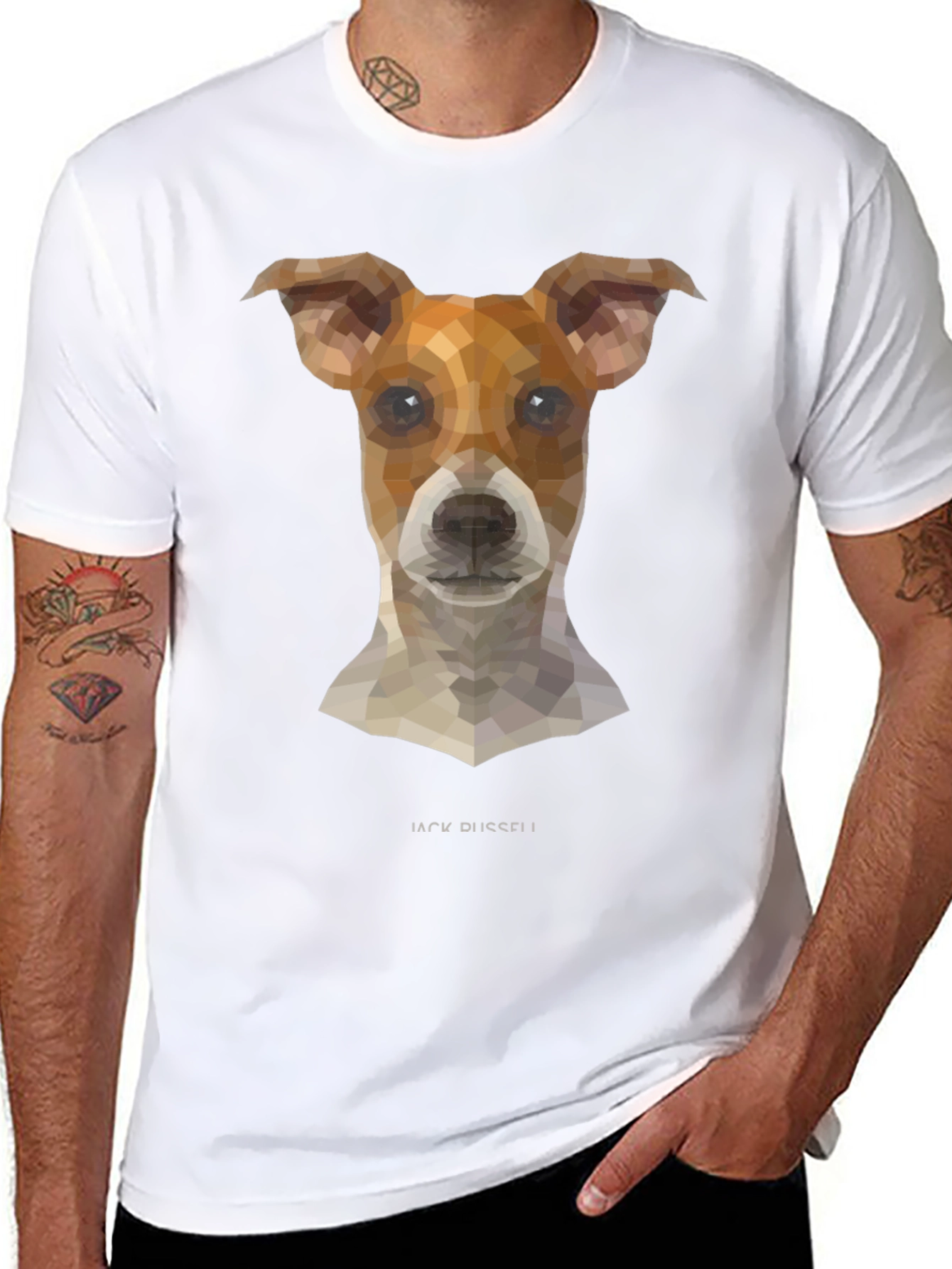 Geometric Jack Russell T-Shirt