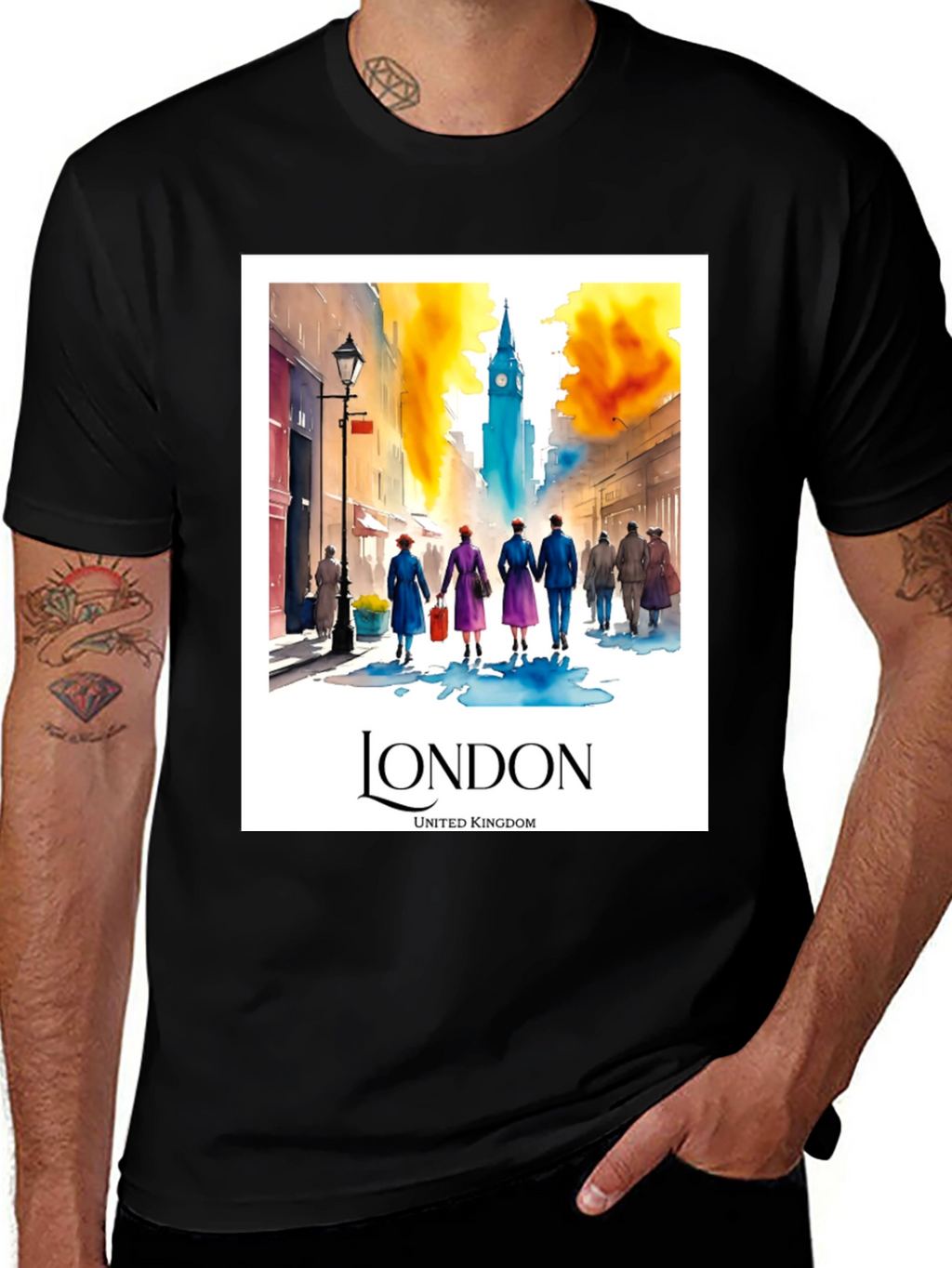 London Travel T-Shirt - United Kingdom Souvenir Tee