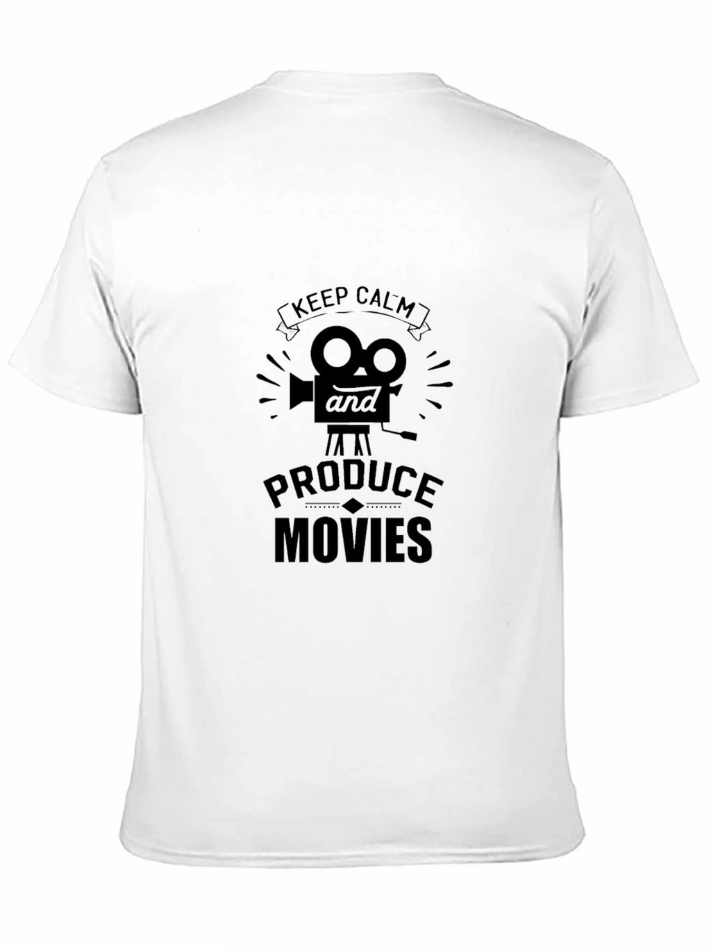 Keep Calm & Produce Movies Black Graphic Tee