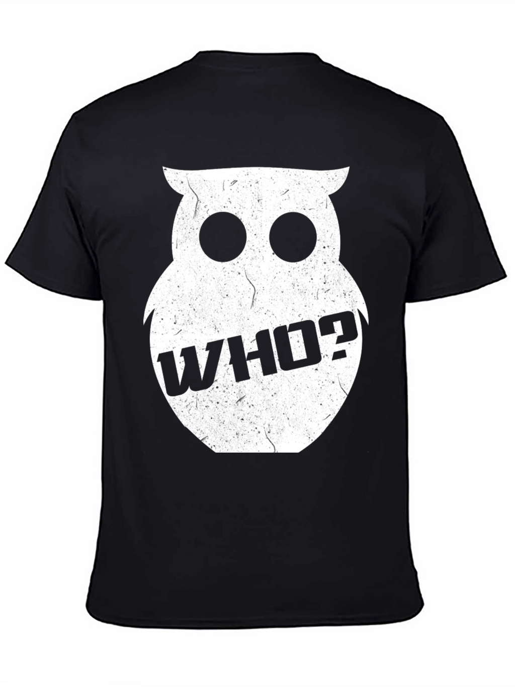 Who? Owl Graphic Print Black T-Shirt