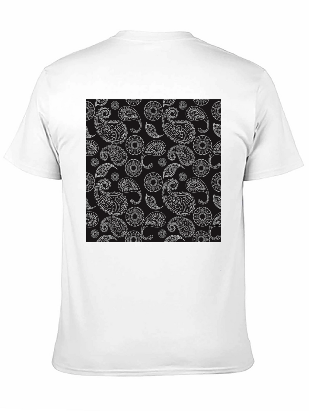 Black Paisley Print T-Shirt