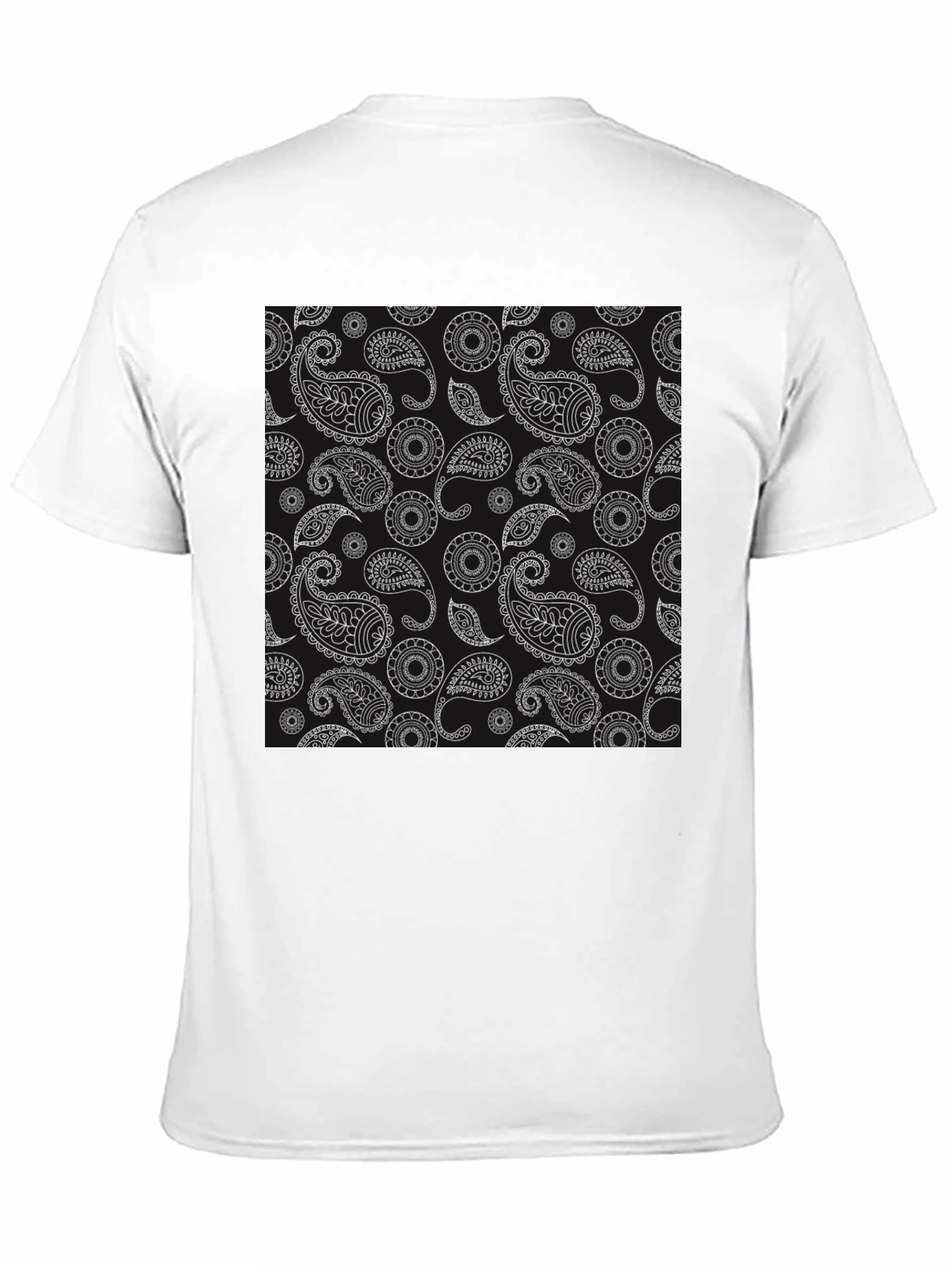 Black Paisley Print T-Shirt