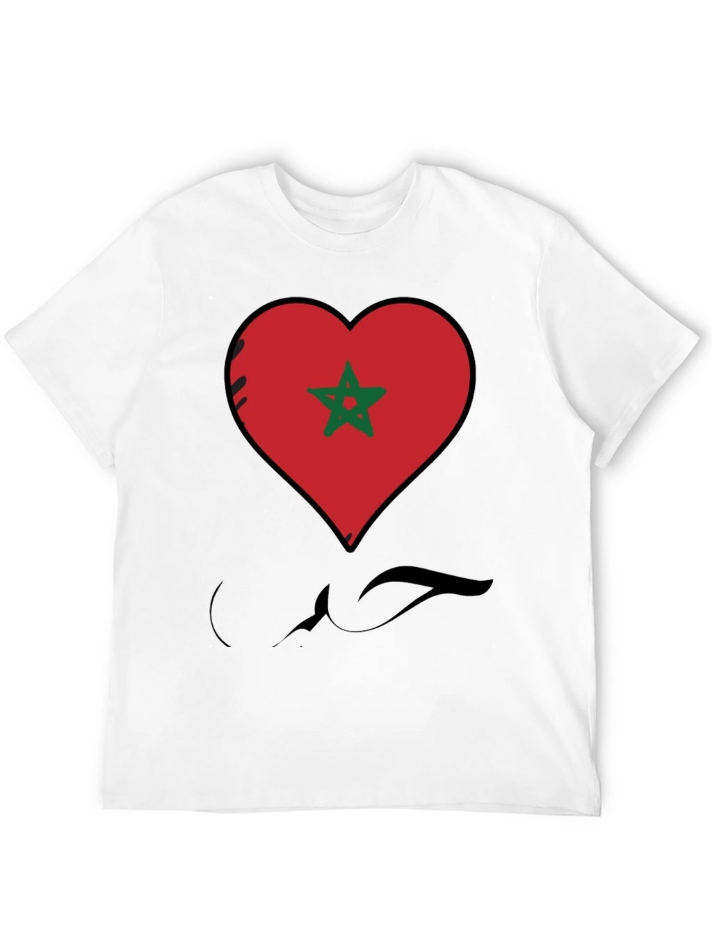 Morocco Love Heart Flag T-Shirt