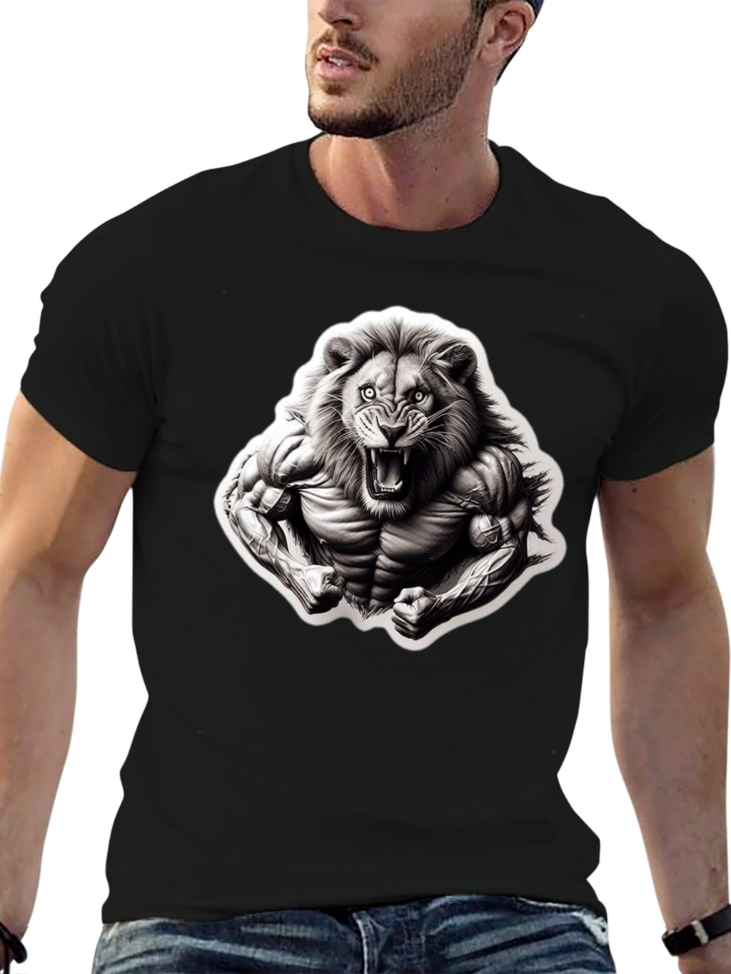Lion Muscle T-Shirt - Fierce Graphic Tee
