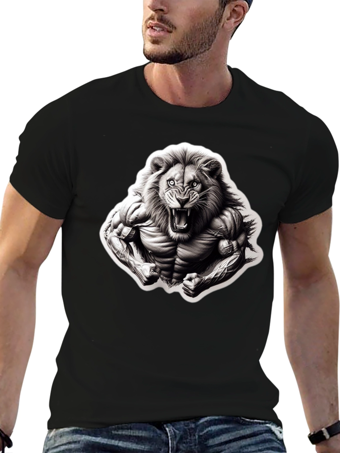 Lion Muscle T-Shirt - Fierce Graphic Tee