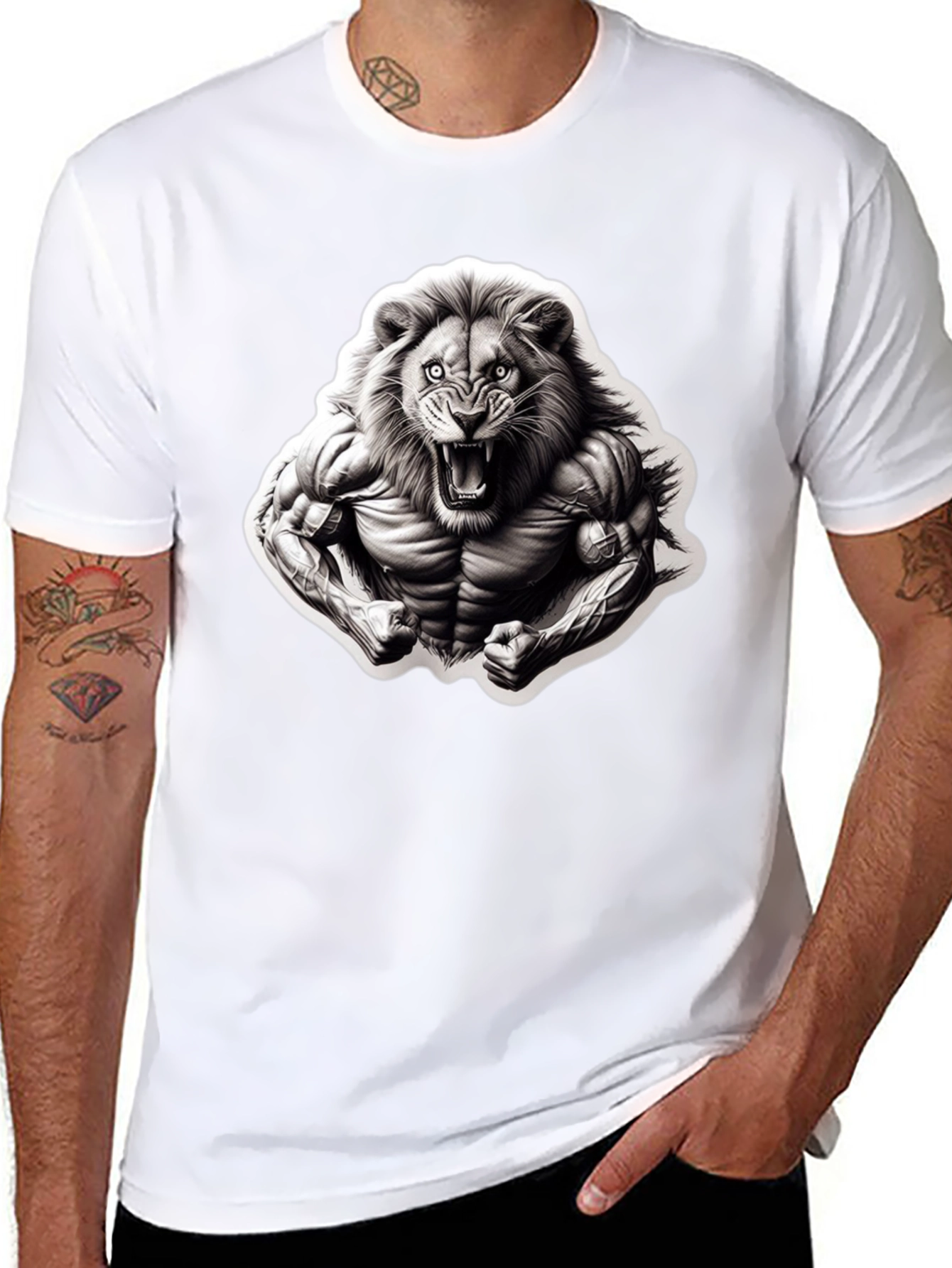 Lion Muscle T-Shirt - Fierce Graphic Tee