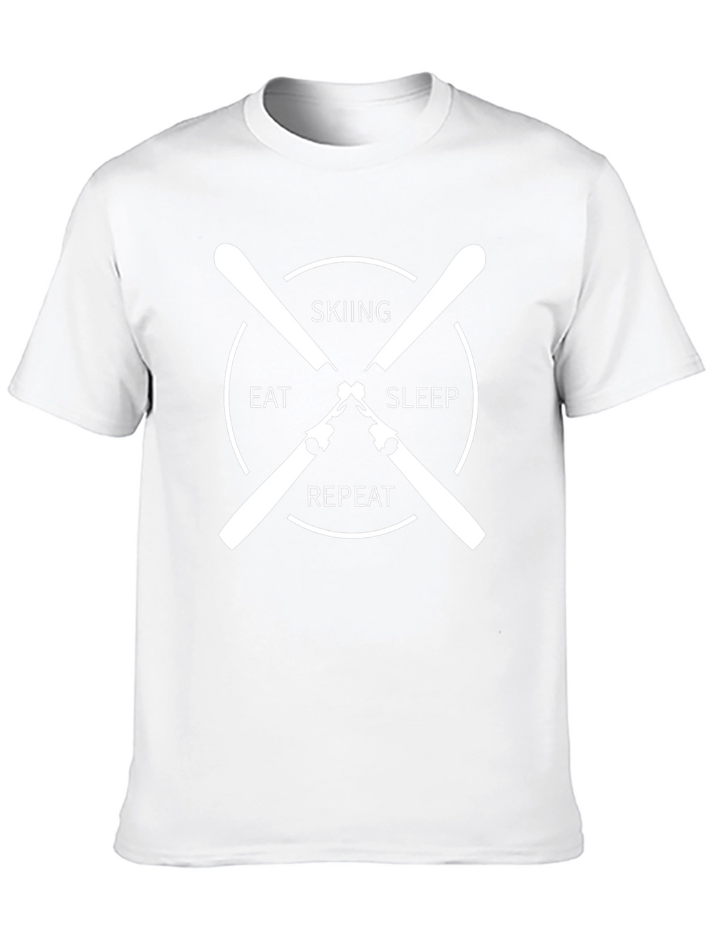 Skiing Eat Sleep Repeat Black T-Shirt