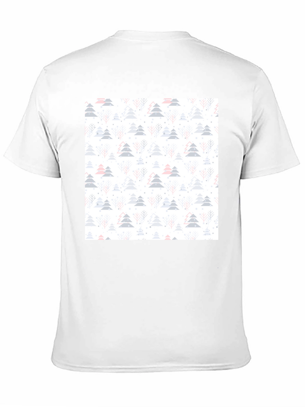 Winter Tree Pattern Black T-Shirt