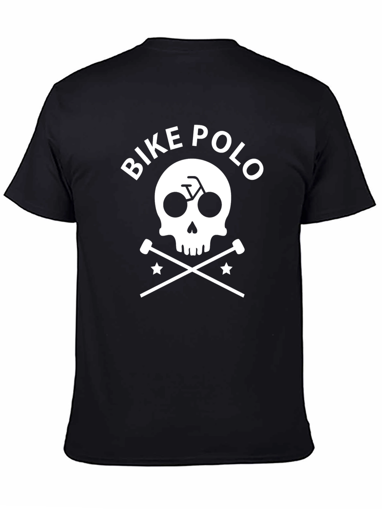 Bike Polo Skull & Crossbones Graphic T-Shirt