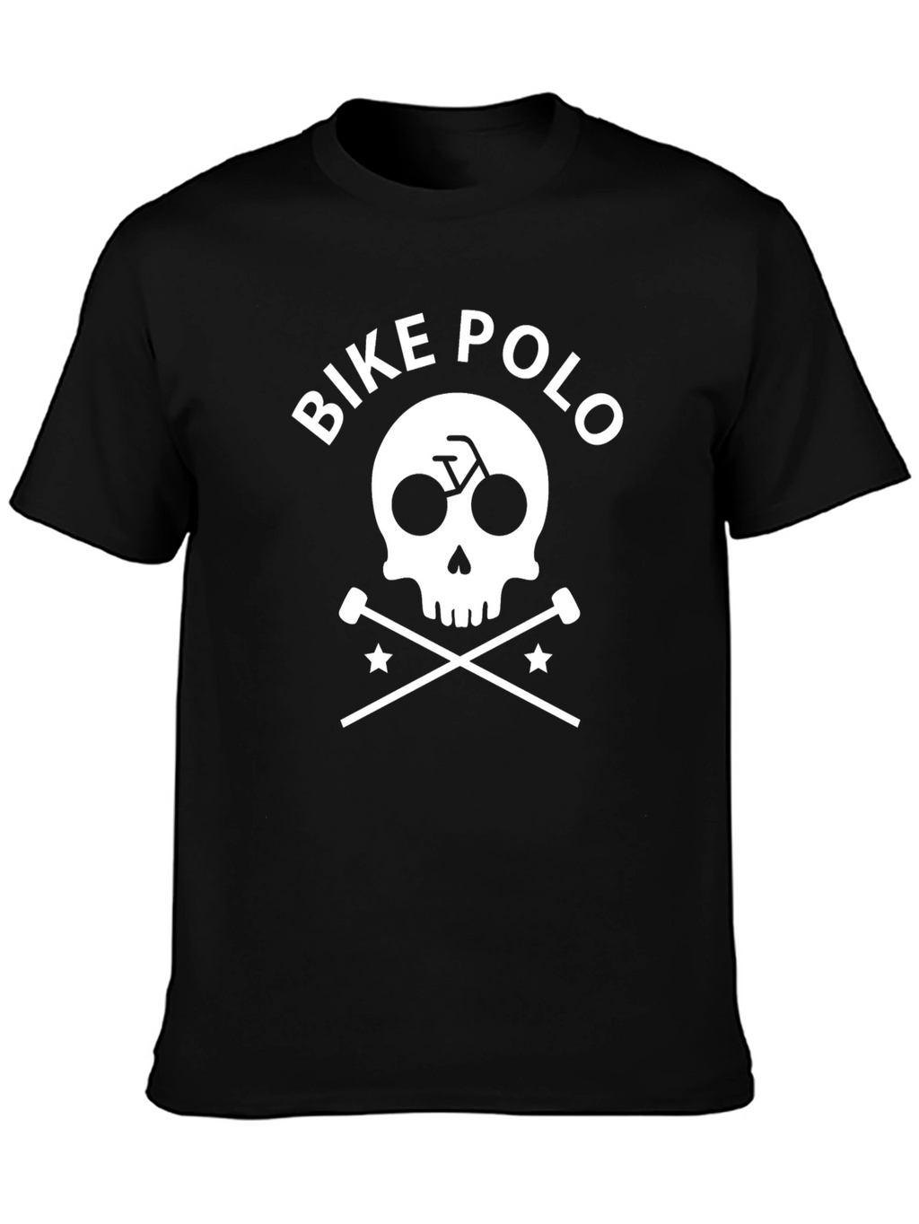 Bike Polo Skull & Crossbones Graphic T-Shirt