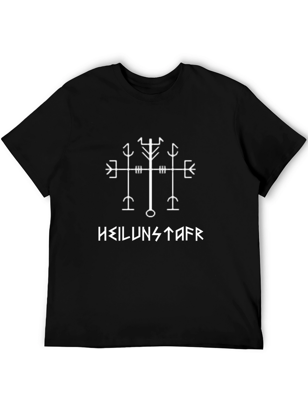 Heilunarstafir Viking Symbol T-Shirt - Black