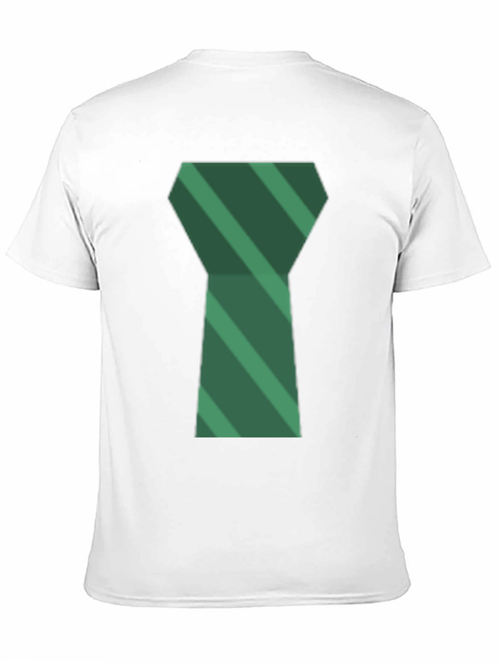 Green Tie Graphic Mens Black T-Shirt