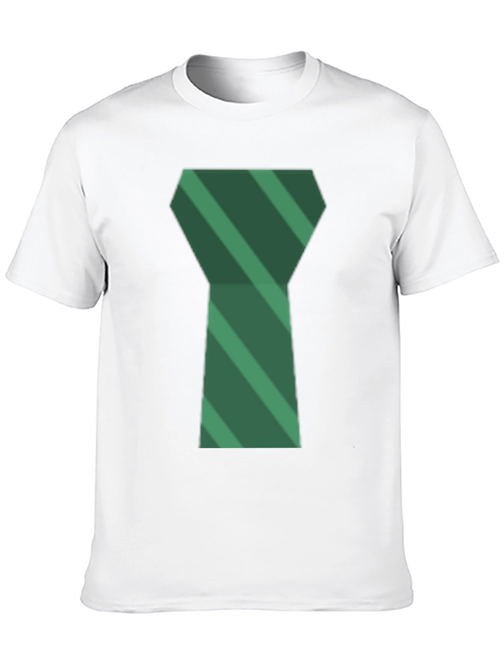 Green Tie Graphic Mens Black T-Shirt