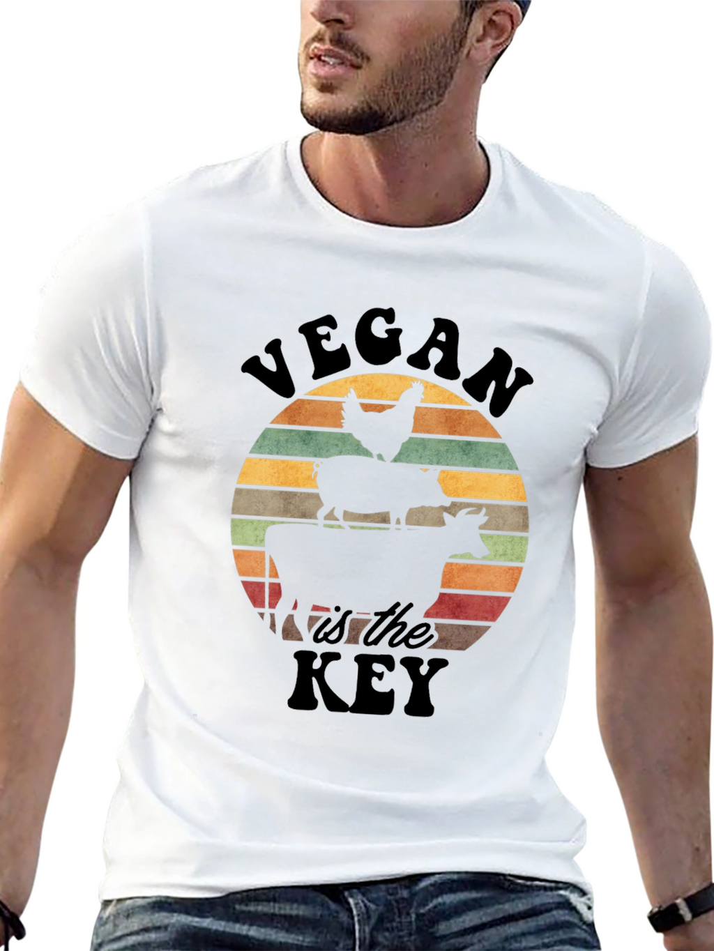 Vegan is the Key Black T-Shirt