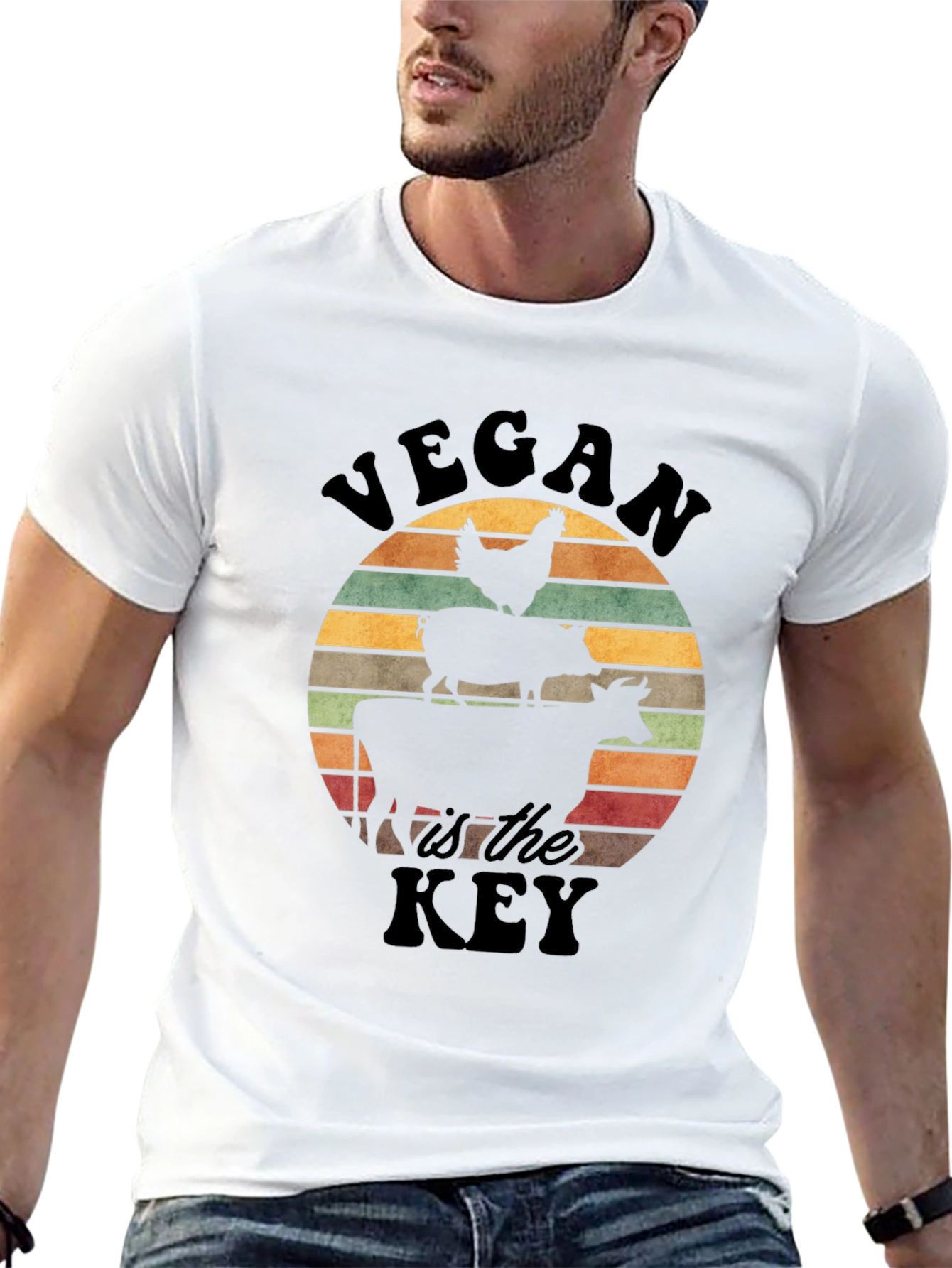 Vegan is the Key Black T-Shirt
