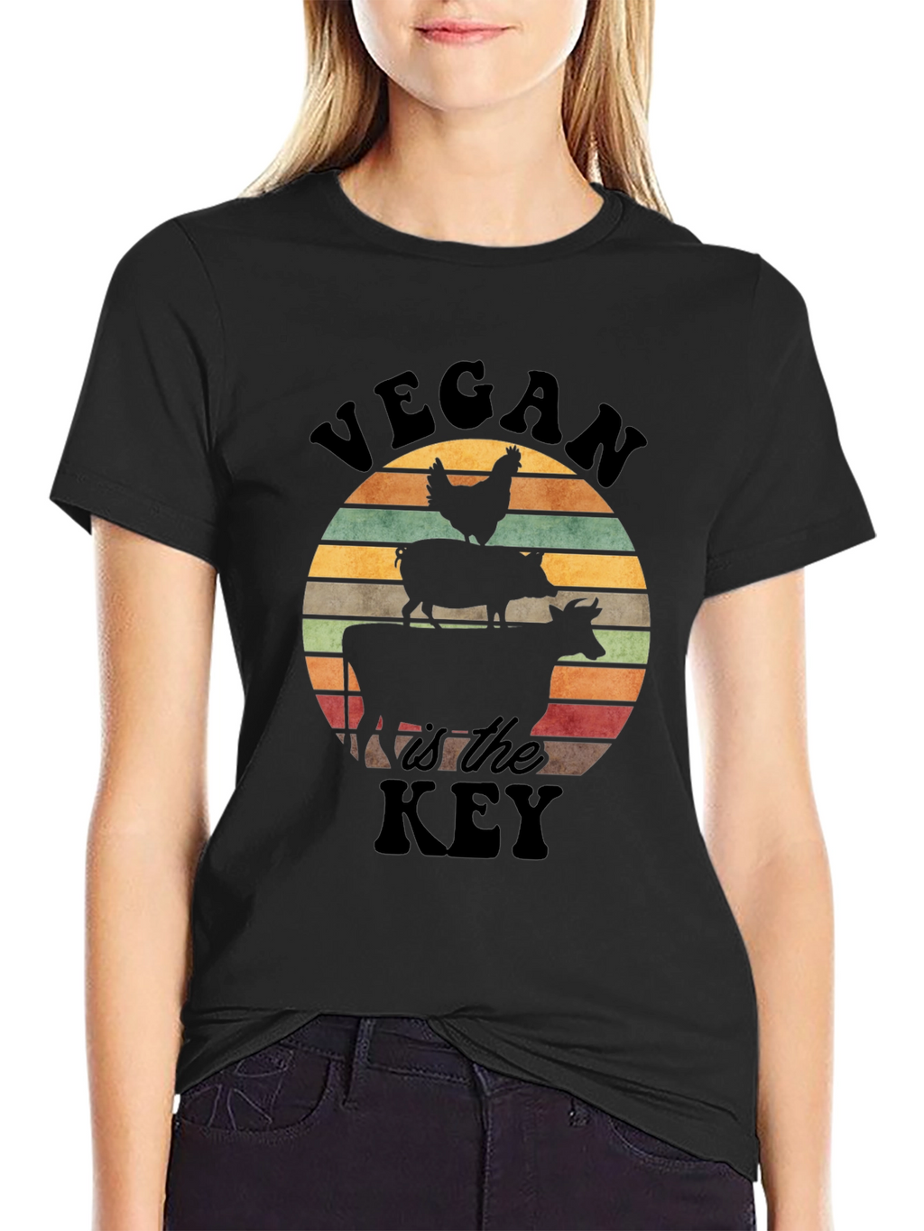 Vegan is the Key Black T-Shirt