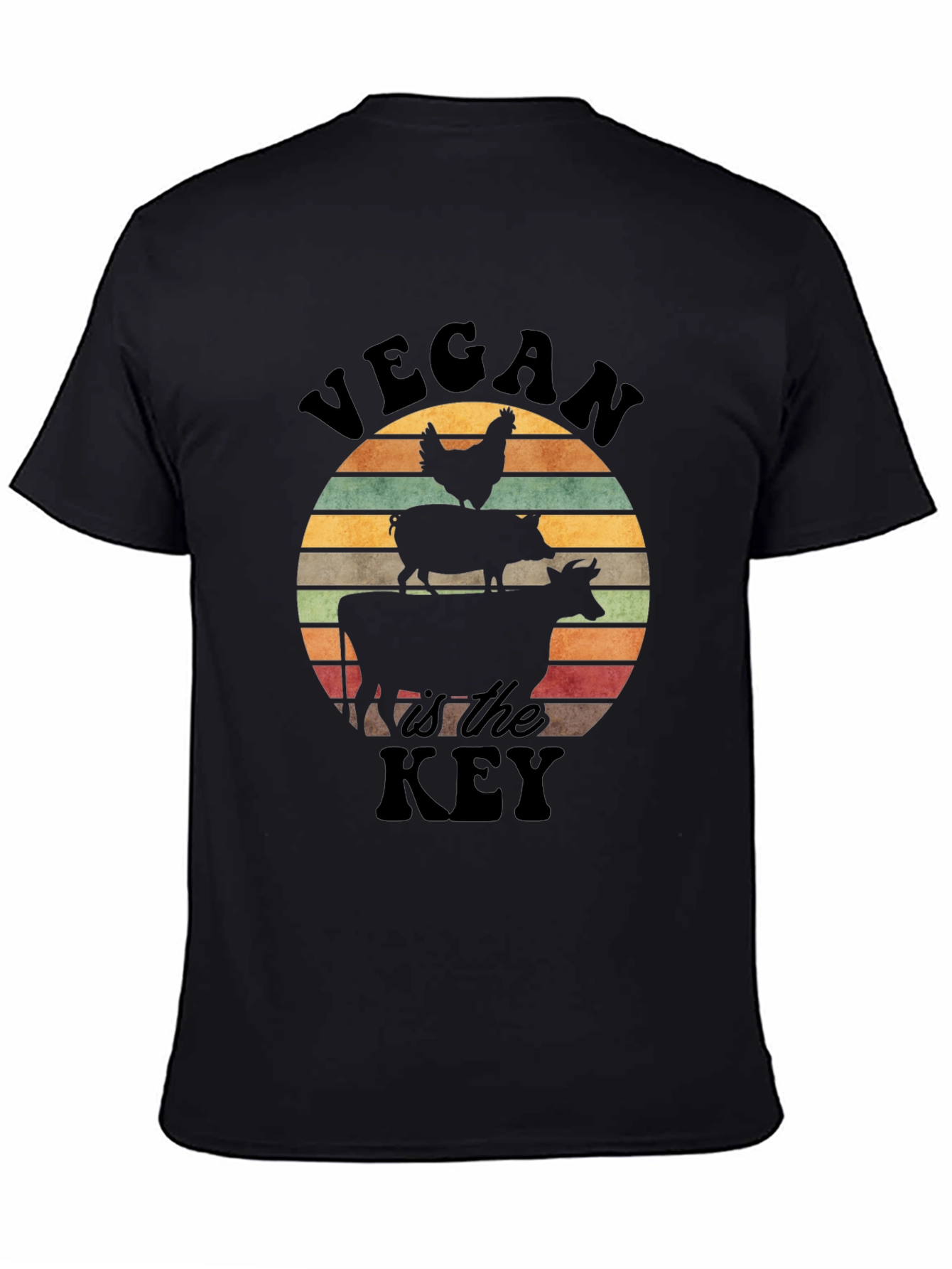Vegan is the Key Black T-Shirt