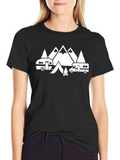 Camping Adventure Graphic Tee - Black Cotton T-Shirt