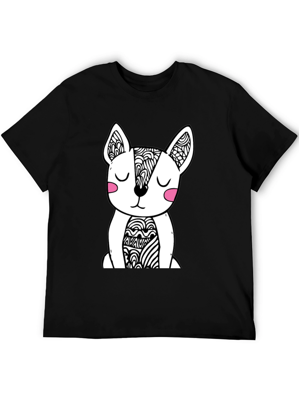 Dog Graphic Black T-Shirt - Stylish Mens Tee