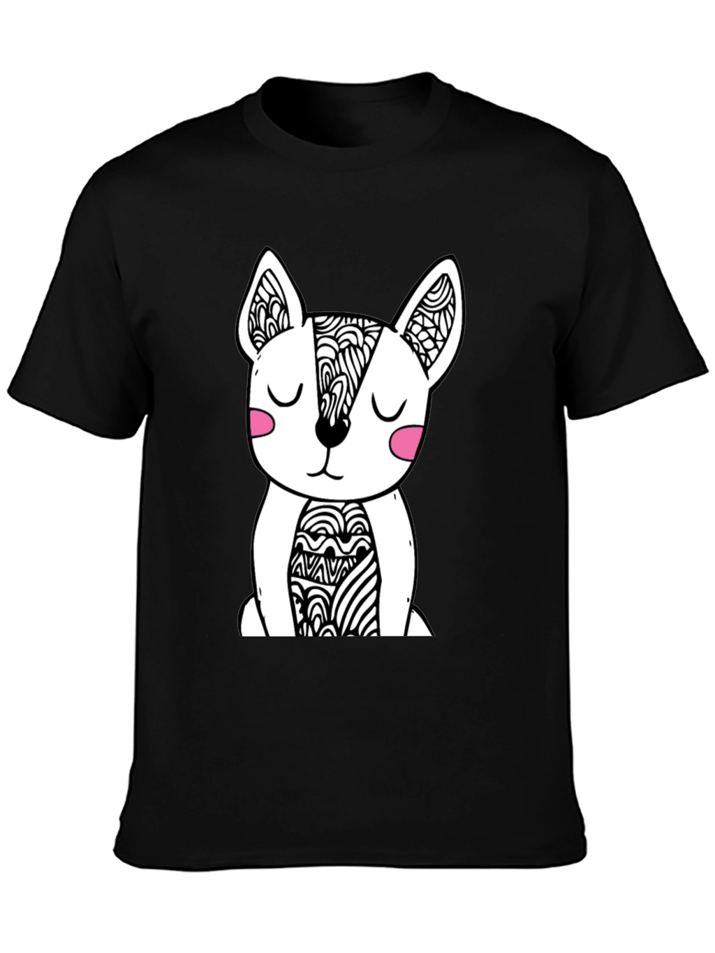 Dog Graphic Black T-Shirt - Stylish Mens Tee
