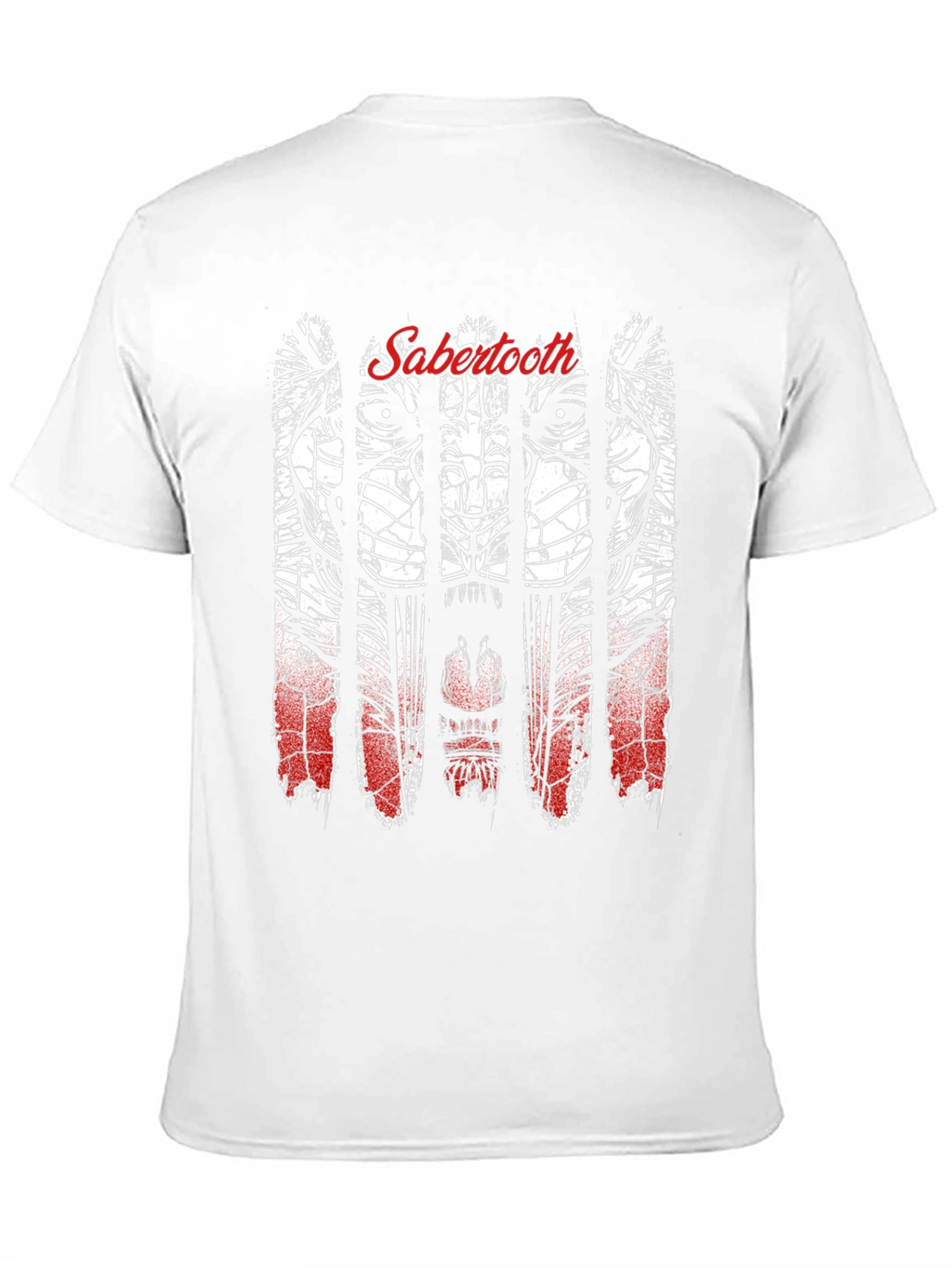 Sabertooth Tiger Graphic Black T-Shirt