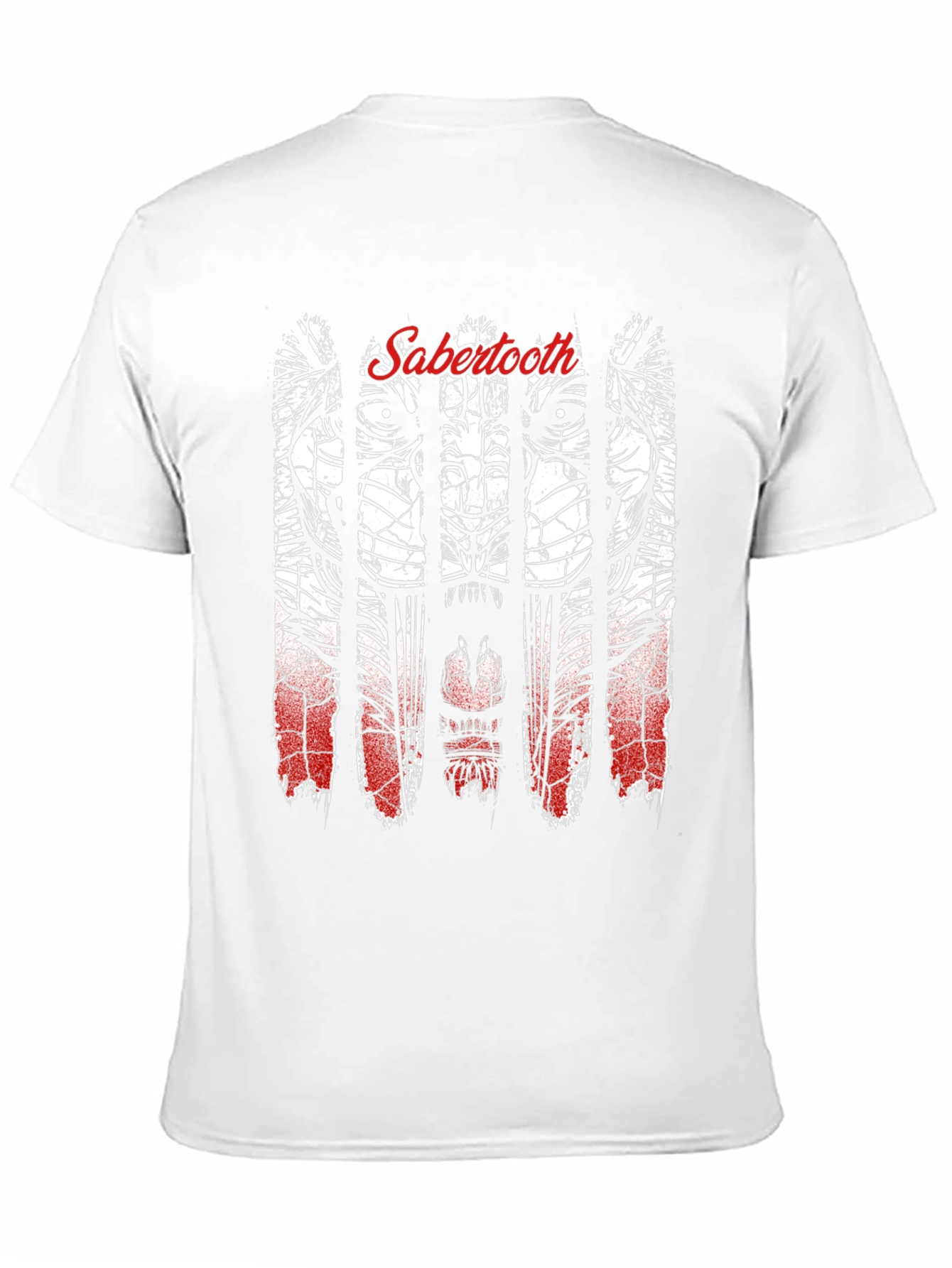 Sabertooth Tiger Graphic Black T-Shirt