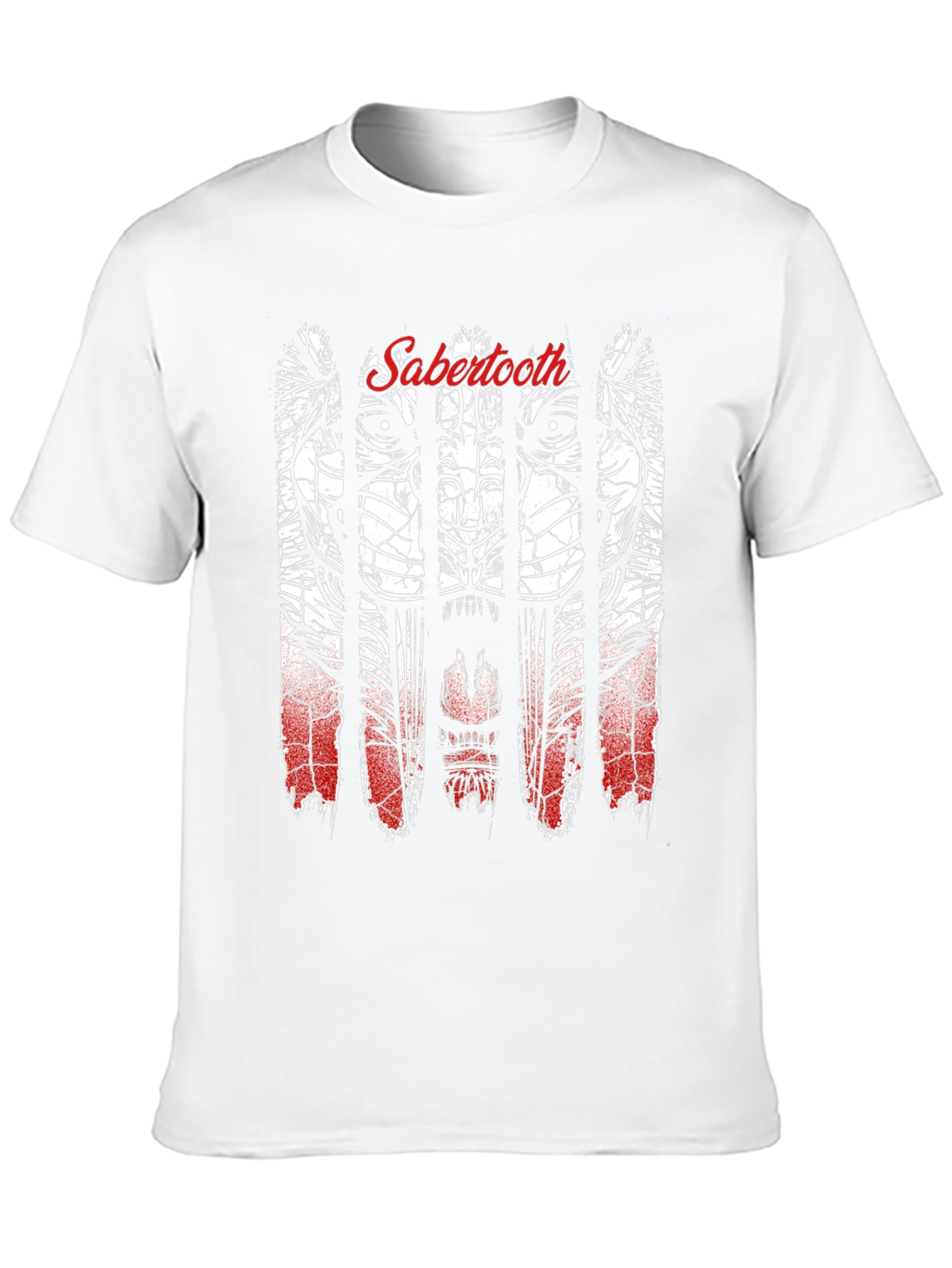 Sabertooth Tiger Graphic Black T-Shirt