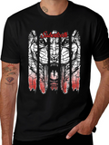 Sabertooth Tiger Graphic Black T-Shirt