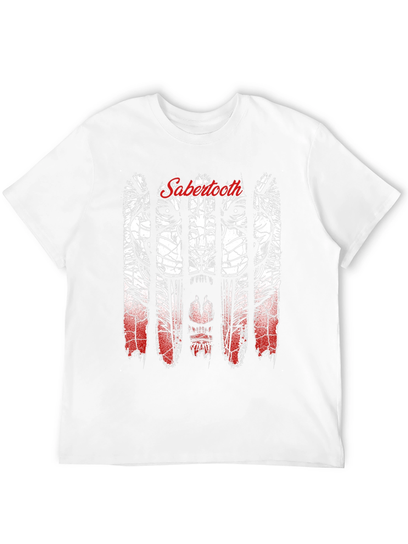 Sabertooth Tiger Graphic Black T-Shirt
