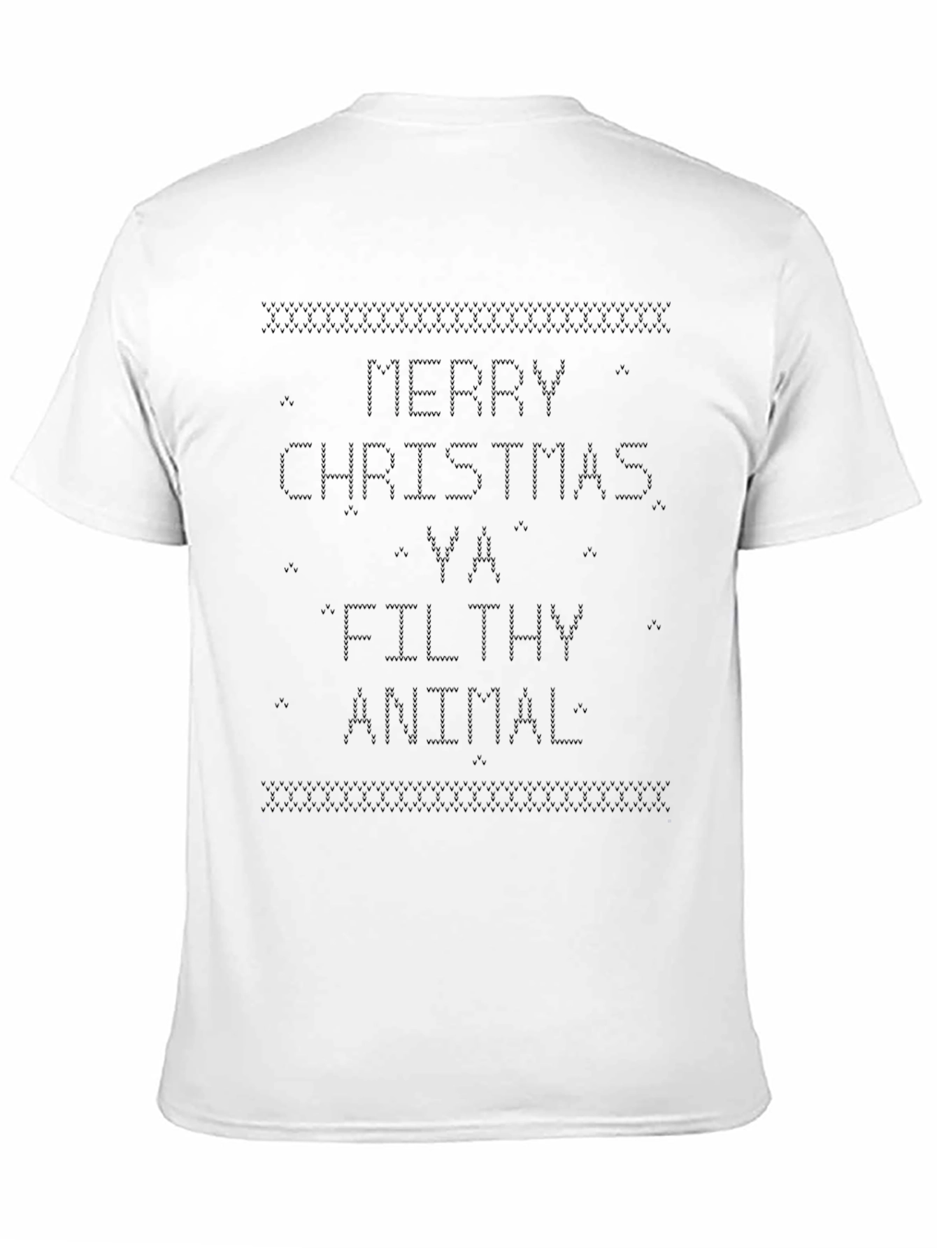 Merry Christmas Ya Filthy Animal Black T-Shirt