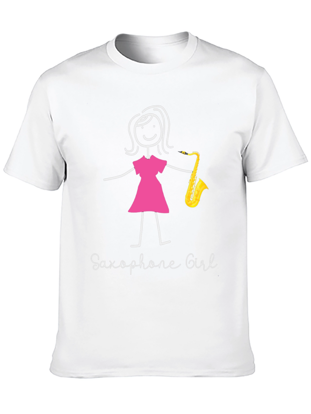 Saxophone Girl Graphic T-Shirt - Unique Music Lover Tee