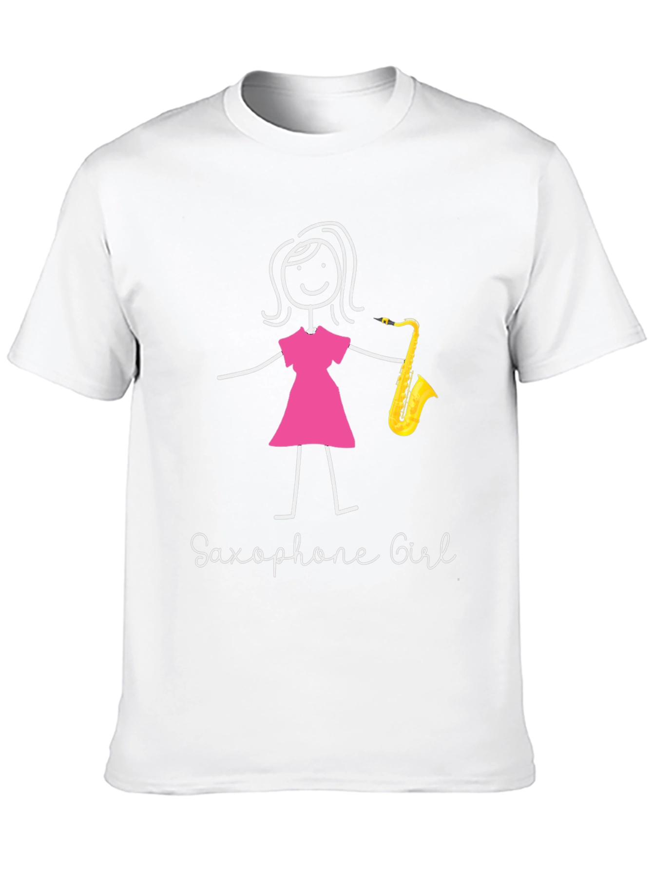 Saxophone Girl Graphic T-Shirt - Unique Music Lover Tee