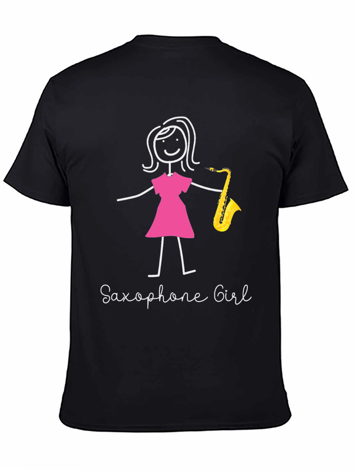 Saxophone Girl Graphic T-Shirt - Unique Music Lover Tee