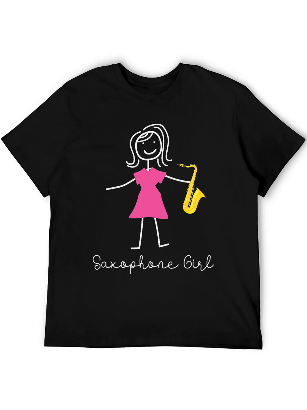 Saxophone Girl Graphic T-Shirt - Unique Music Lover Tee