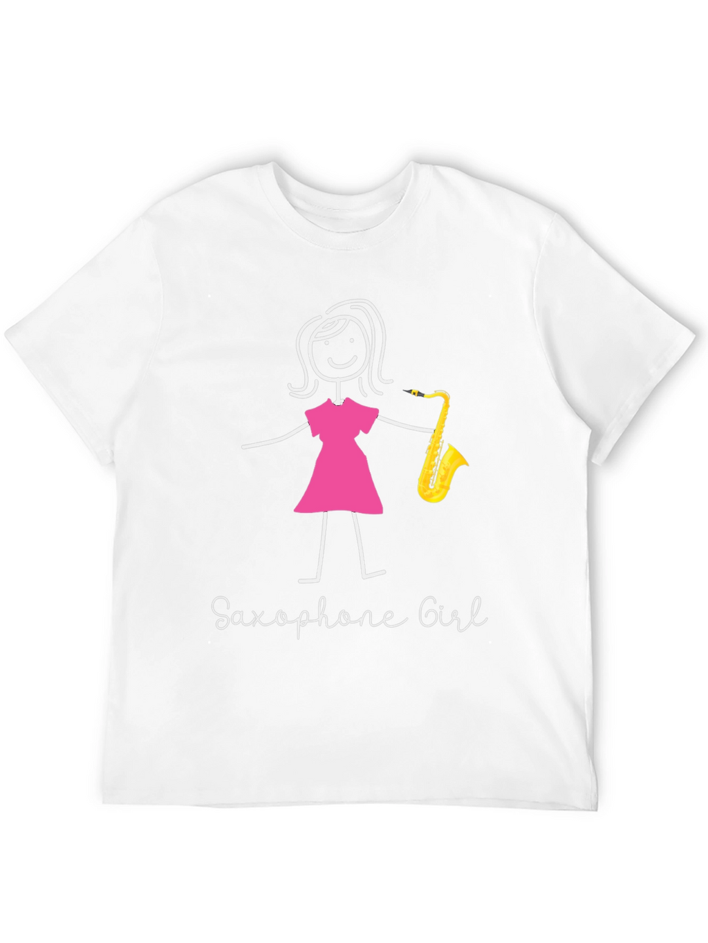 Saxophone Girl Graphic T-Shirt - Unique Music Lover Tee