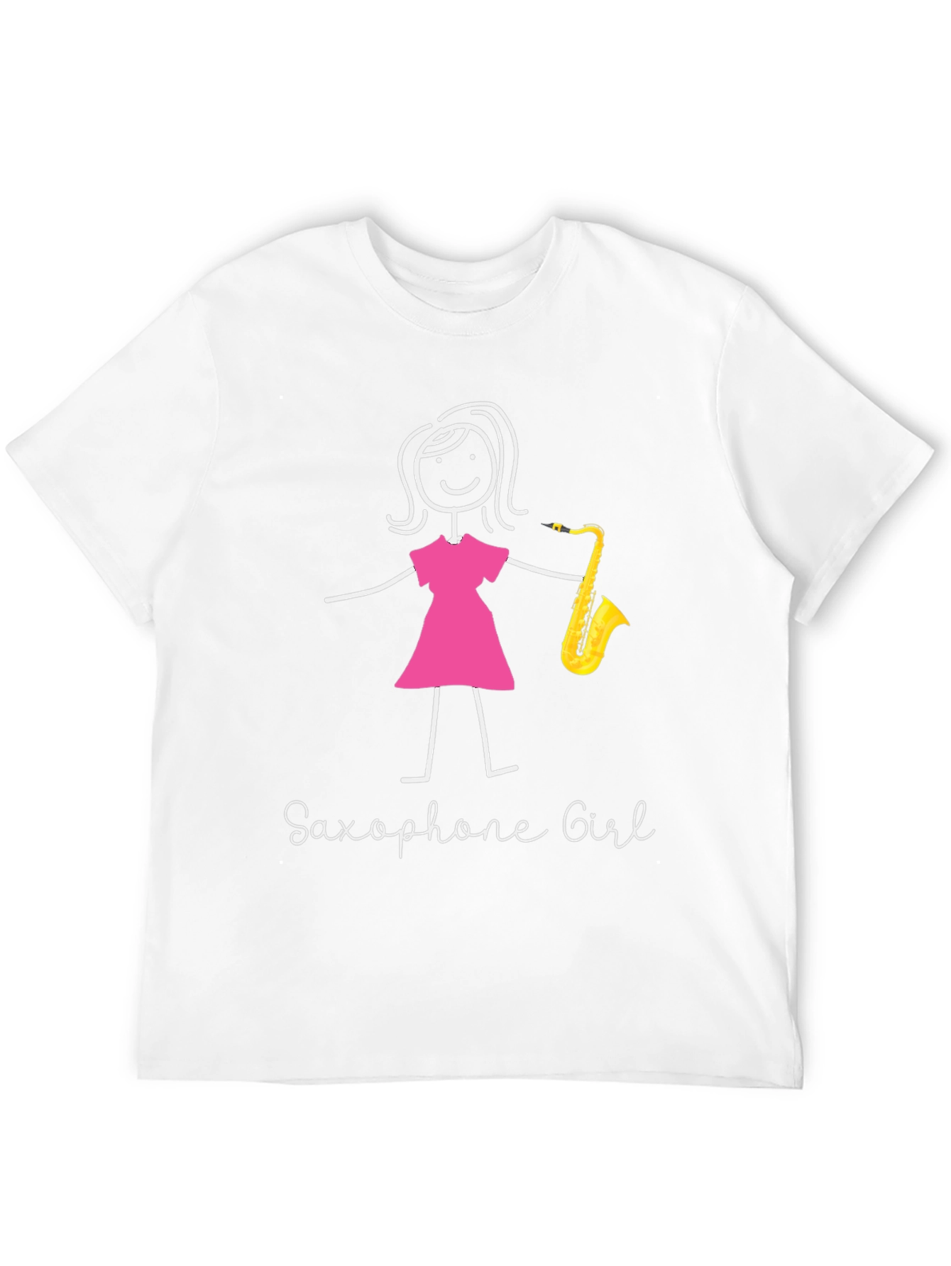 Saxophone Girl Graphic T-Shirt - Unique Music Lover Tee
