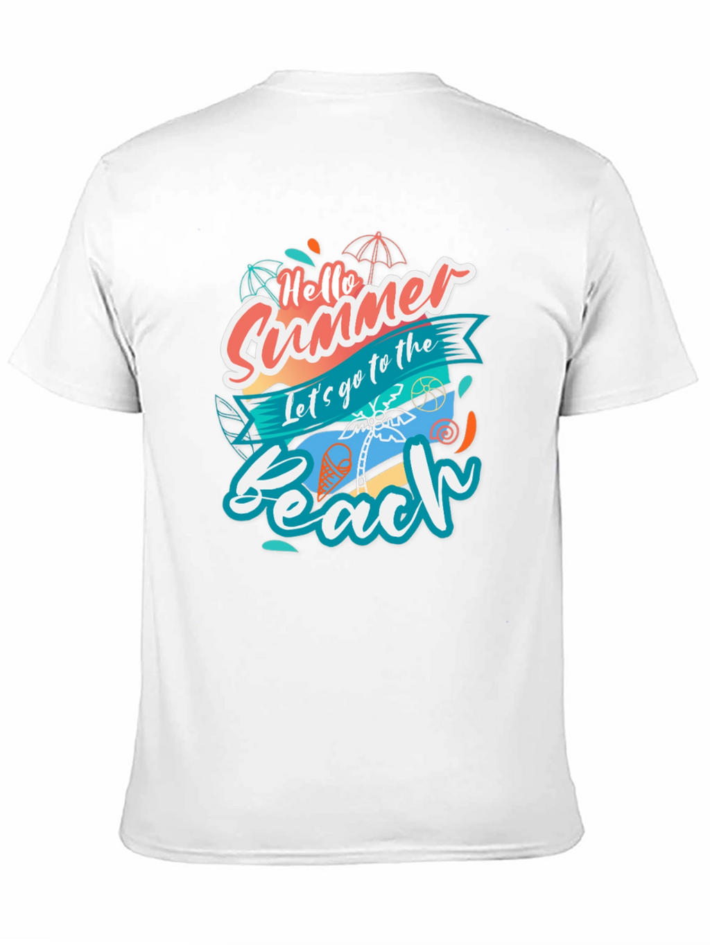 Hello Summer Beach T-Shirt - Black