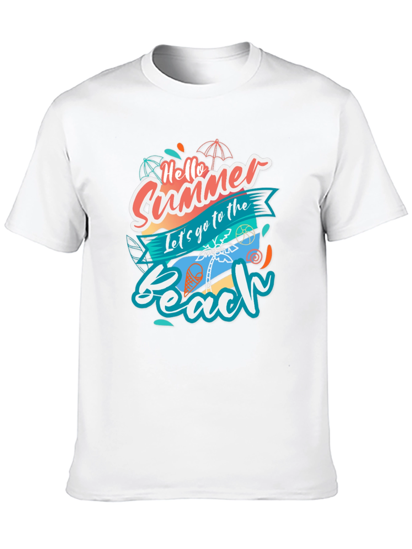 Hello Summer Beach T-Shirt - Black