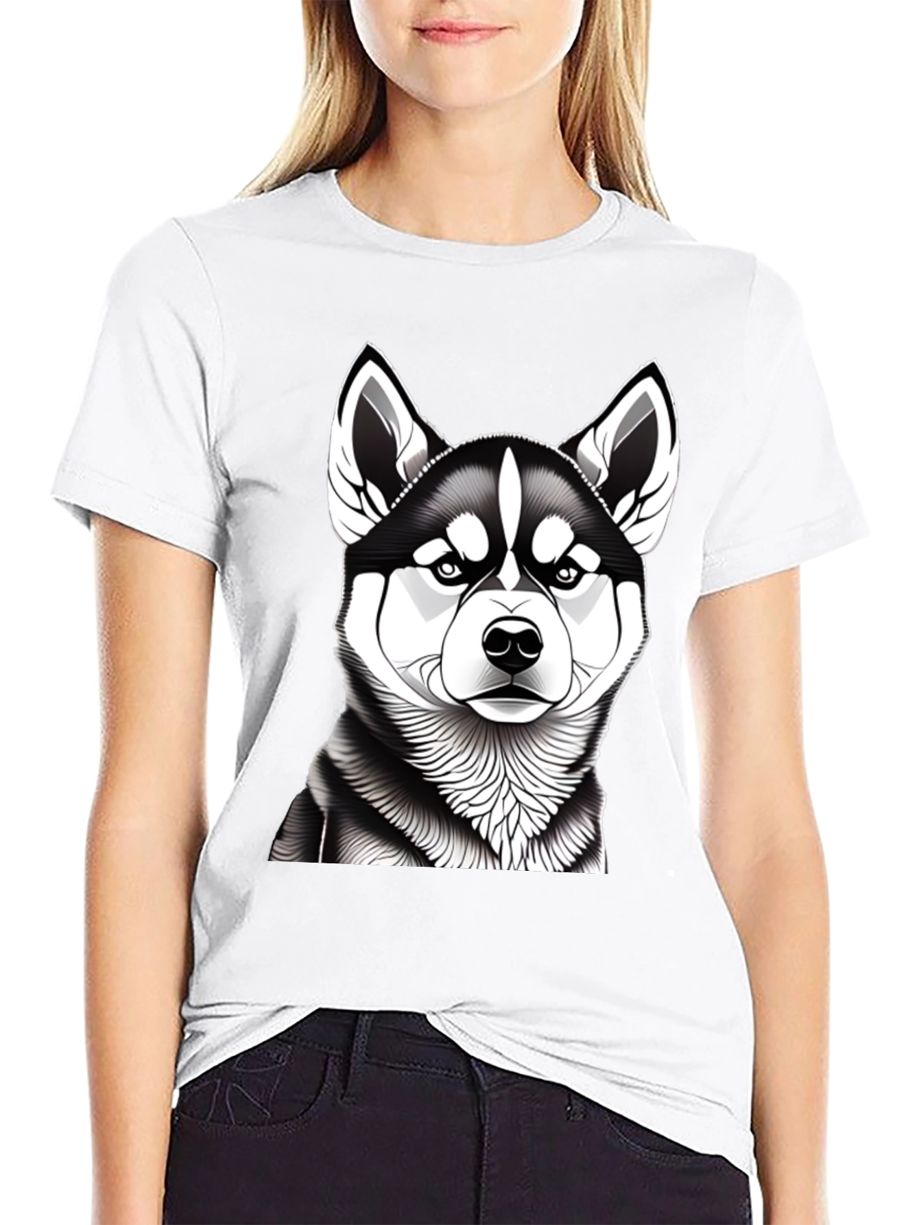Husky Graphic Tee - Mens Black T-Shirt