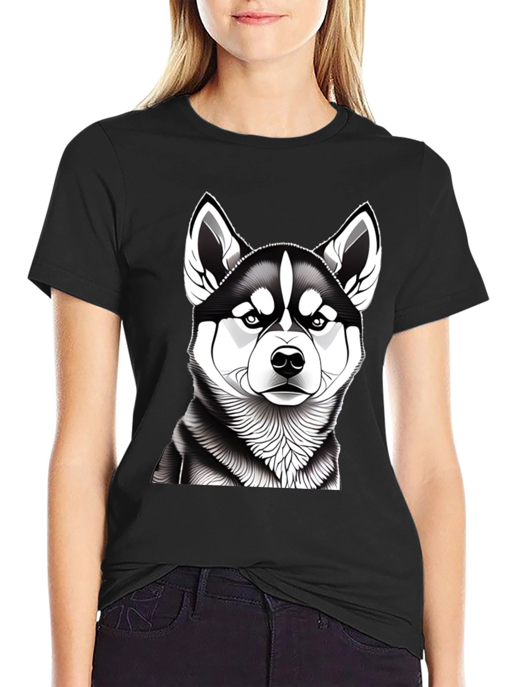 Husky Graphic Tee - Mens Black T-Shirt